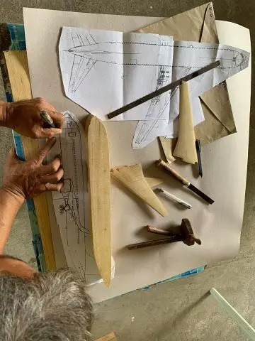 Carving the wood stage at the Wingcraft Models workshop, photo 3
