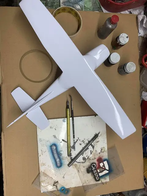 Hand painting stage at the Wingcraft Models workshop, photo 1