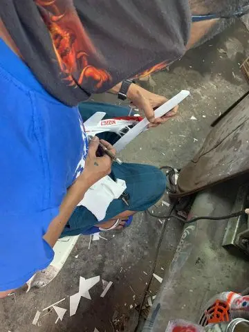 Hand painting stage at the Wingcraft Models workshop, photo 3