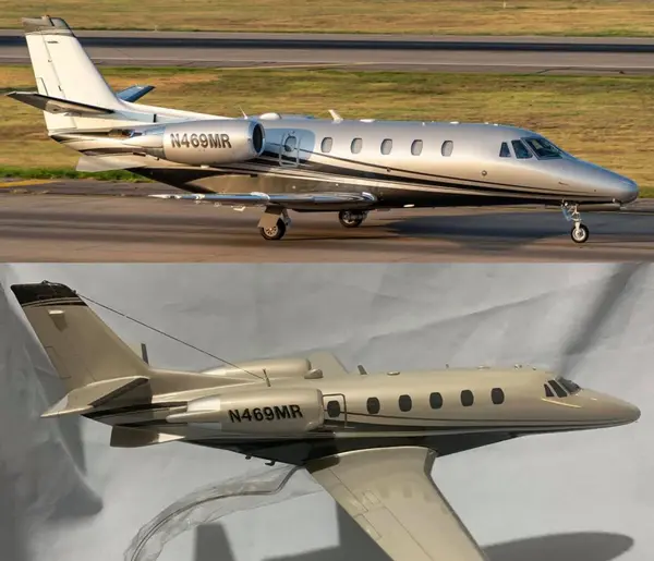 Handmade Cessna Citation 560XL scale model built by Wingcraft Models