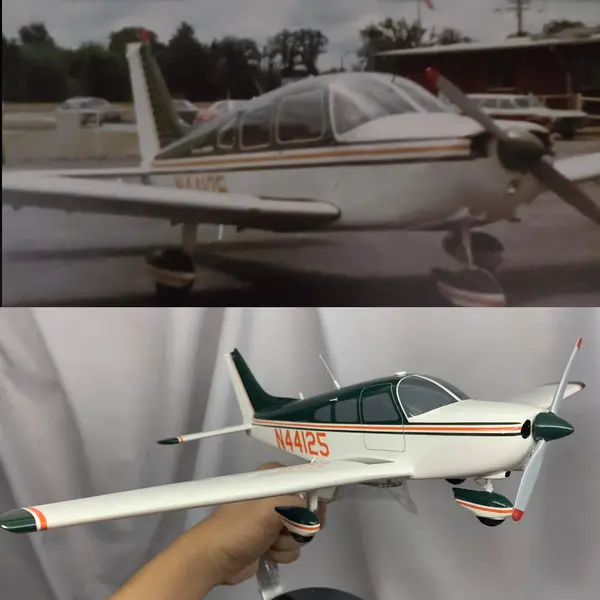 Handmade Piper PA28 Warrior scale model built by Wingcraft Models